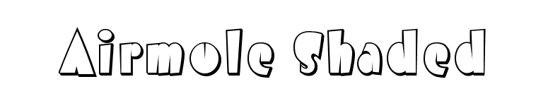 Airmole Shaded font preview