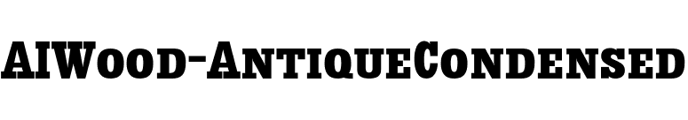 AIWood-AntiqueCondensed font preview