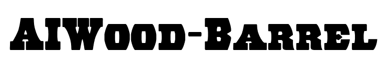 AIWood-Barrel font preview