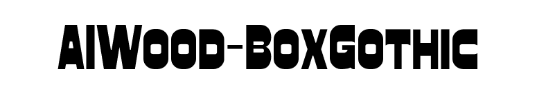 AIWood-BoxGothic font preview