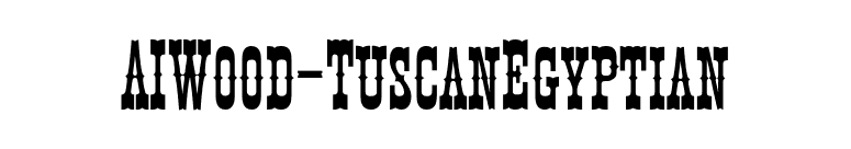 AIWood-TuscanEgyptian font preview