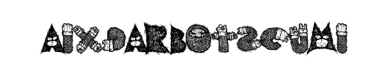 AIxDARBOTZCUMI font preview