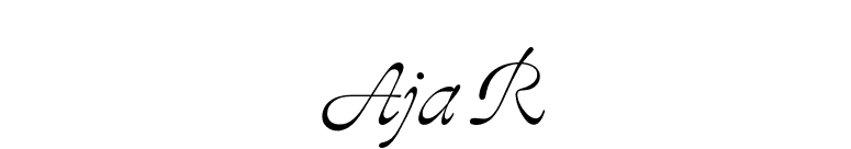 Aja R font preview