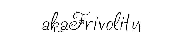 akaFrivolity font preview