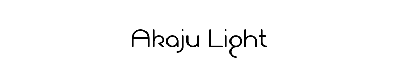 Akaju Light font preview