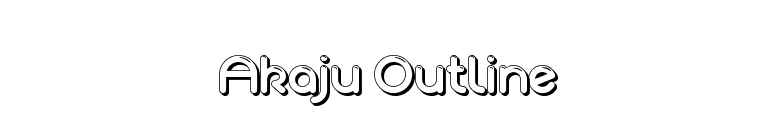 Akaju Outline font preview