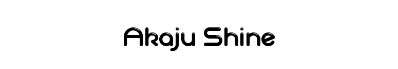 Akaju Shine font preview
