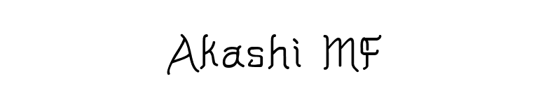 Akashi MF font preview
