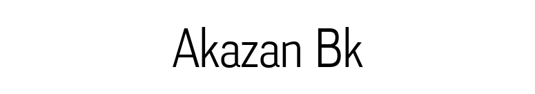 Akazan Bk font preview