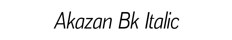 Akazan Bk Italic font preview