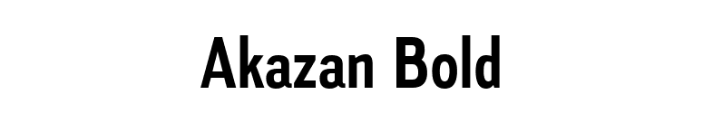 Akazan Bold font preview