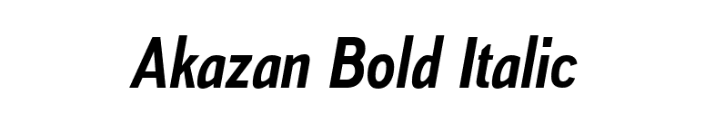 Akazan Bold Italic font preview