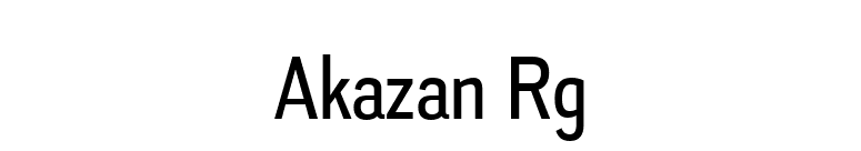 Akazan Rg font preview