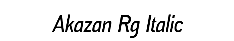 Akazan Rg Italic font preview