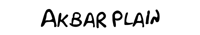 Akbar Plain font preview