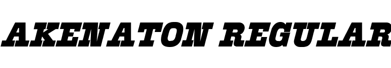 Akenaton Regular font preview