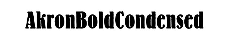 AkronBoldCondensed font preview