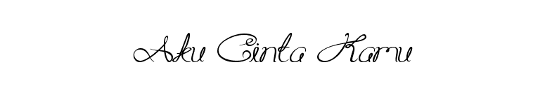 Aku Cinta Kamu font preview