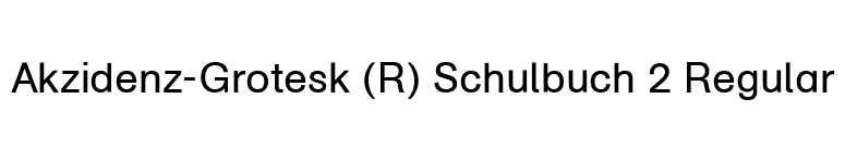 Akzidenz-Grotesk (R) Schulbuch 2 Regular font preview