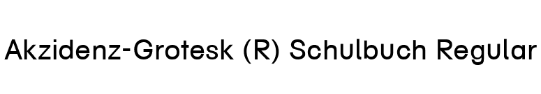Akzidenz-Grotesk (R) Schulbuch Regular font preview