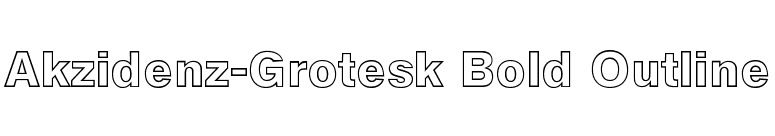 Akzidenz-Grotesk Bold Outline font preview