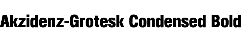 Akzidenz-Grotesk Condensed Bold font preview