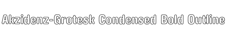 Akzidenz-Grotesk Condensed Bold Outline font preview