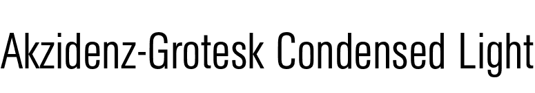 Akzidenz-Grotesk Condensed Light font preview