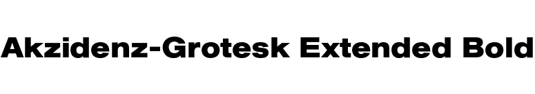 Akzidenz-Grotesk Extended Bold font preview