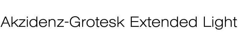 Akzidenz-Grotesk Extended Light font preview