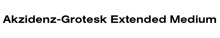 Akzidenz-Grotesk Extended Medium font preview