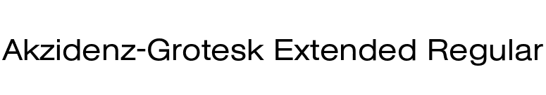 Akzidenz-Grotesk Extended Regular font preview
