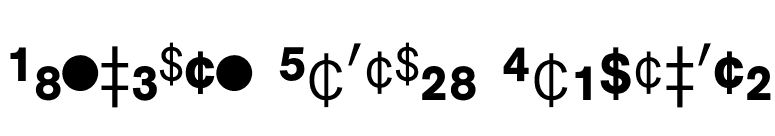 Akzidenz-Grotesk Fractions font preview