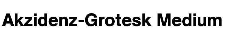 Akzidenz-Grotesk Medium font preview