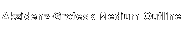 Akzidenz-Grotesk Medium Outline font preview
