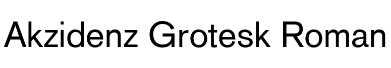 Akzidenz Grotesk Roman font preview