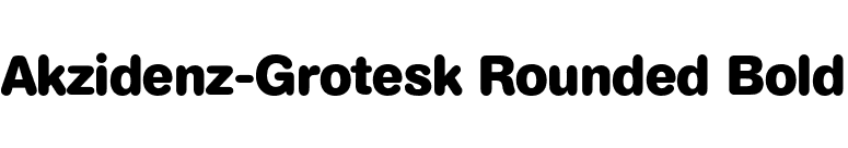 Akzidenz-Grotesk Rounded Bold font preview