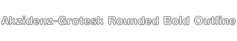 Akzidenz-Grotesk Rounded Bold Outline font preview