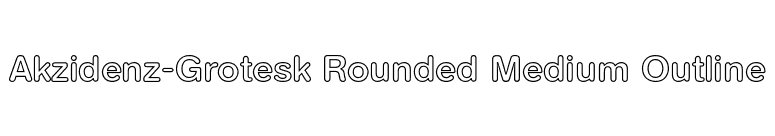 Akzidenz-Grotesk Rounded Medium Outline font preview