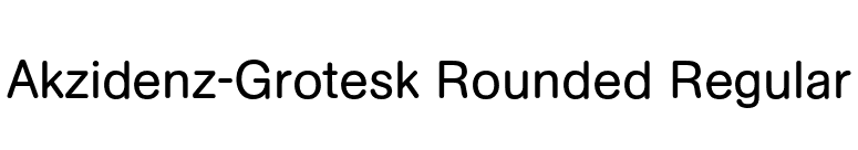 Akzidenz-Grotesk Rounded Regular font preview