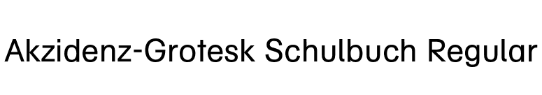 Akzidenz-Grotesk Schulbuch Regular font preview
