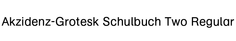 Akzidenz-Grotesk Schulbuch Two Regular font preview