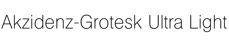 Akzidenz-Grotesk Ultra Light font preview