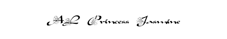 AL Princess Jasmine font preview