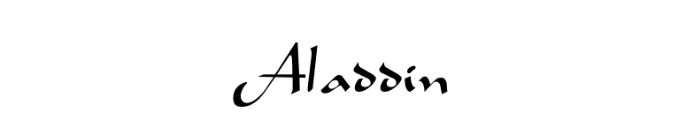 Aladdin font preview