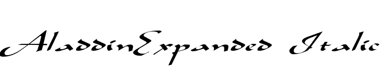 AladdinExpanded Italic font preview