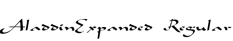 AladdinExpanded Regular font preview