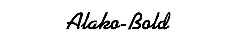 Alako-Bold font preview