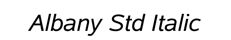 Albany Std Italic font preview