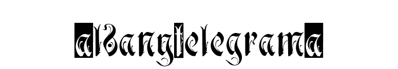 AlbanyTelegramA font preview